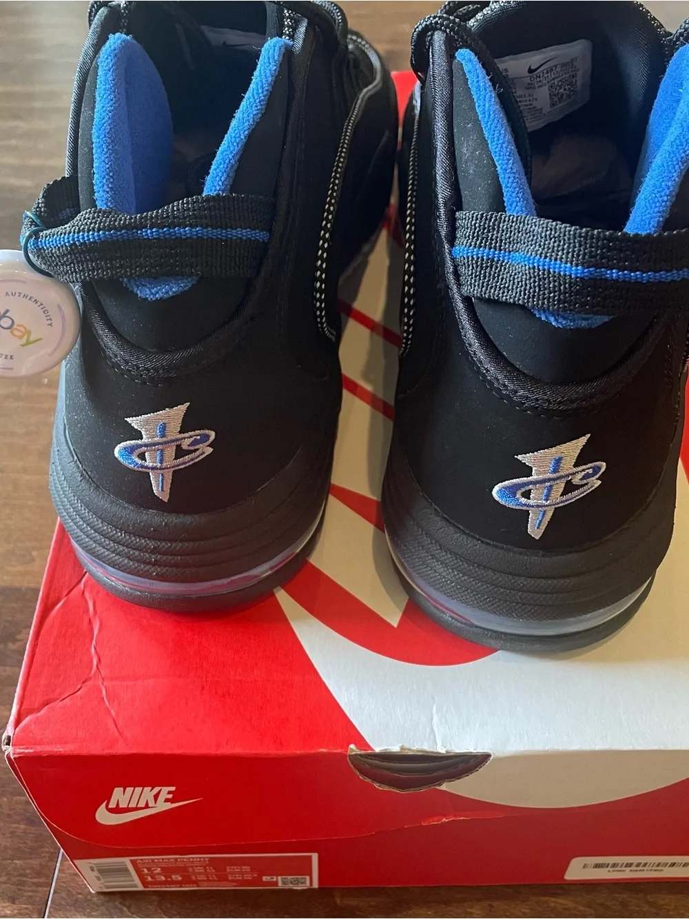 Nike Air Max Penny 1 Orlando Mid Top (2022) Black Varsity Royal 12 - Picture 5 of 9